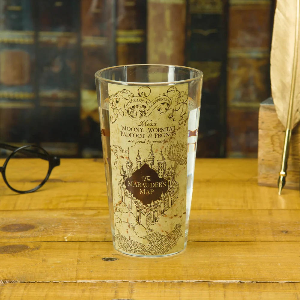 Harry Potter „Marauders Map“ (Karte des Rumtreibers) Trinkglas Bild 1