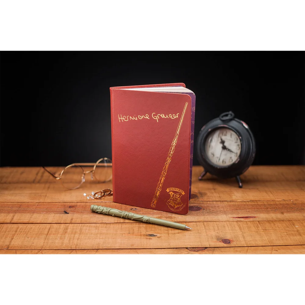 Harry Potter Hermione Notizbuch und Zauberstab-Stift Bild 1