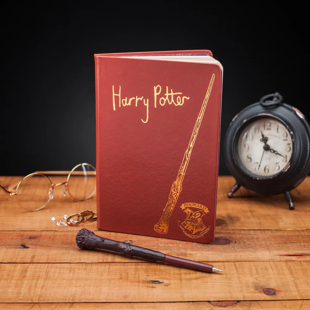 Harry Potter Notizbuch und Zauberstab als Stift Bild 1