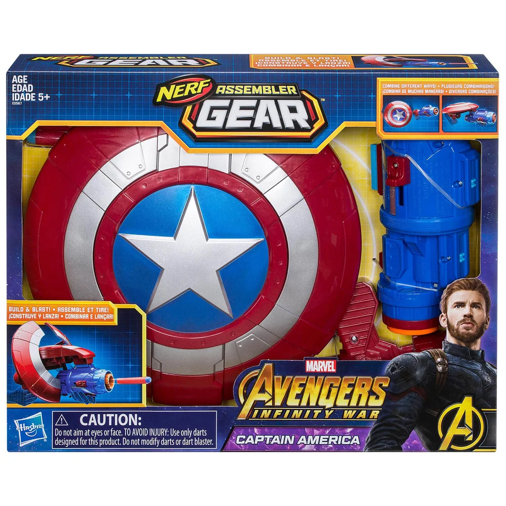 Hasbro Marvel Avengers Infinity War NERF Captain America Assembler Gear Bild 1