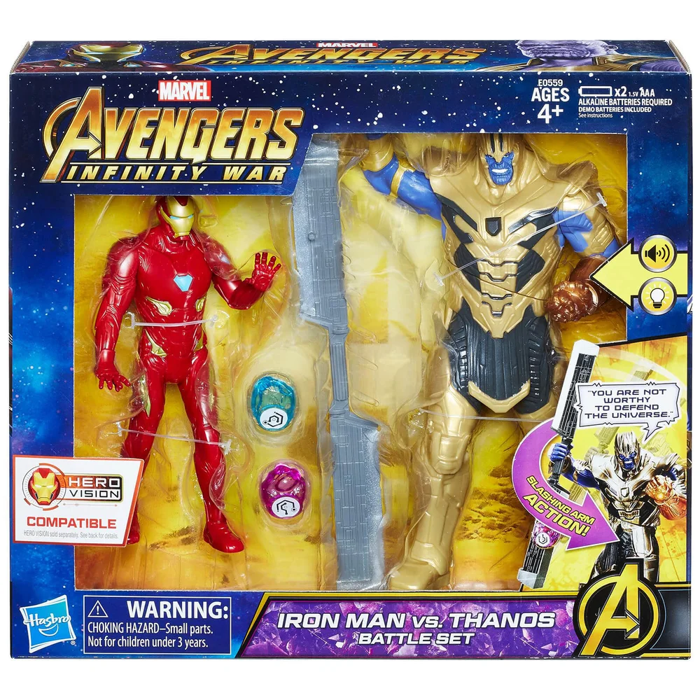 Hasbro Marvel Avengers 6 Inch Iron Man Vs. Thanos Battle Set Bild 1
