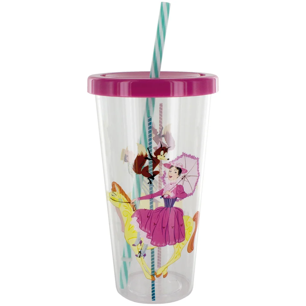 Mary Poppins Becher mit Strohhalm Bild 1