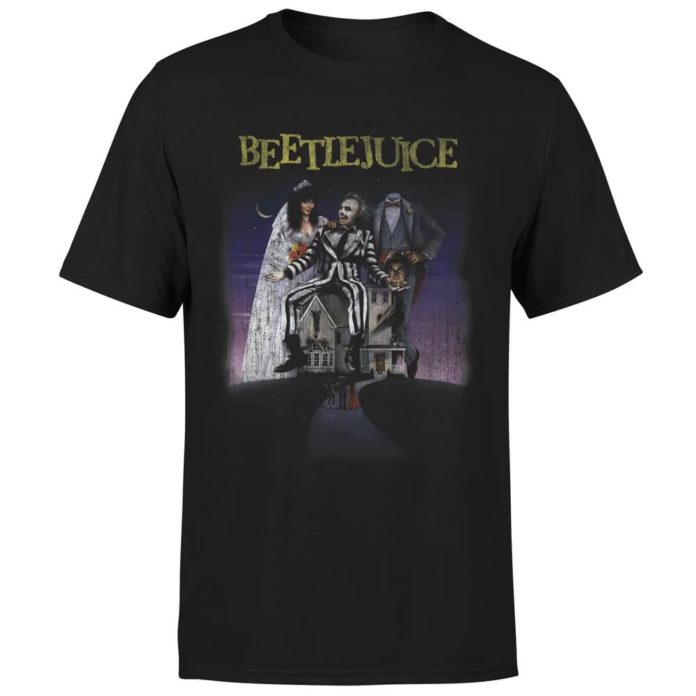 Beetlejuice Distressed Poster T-Shirt - Schwarz - S Bild 1