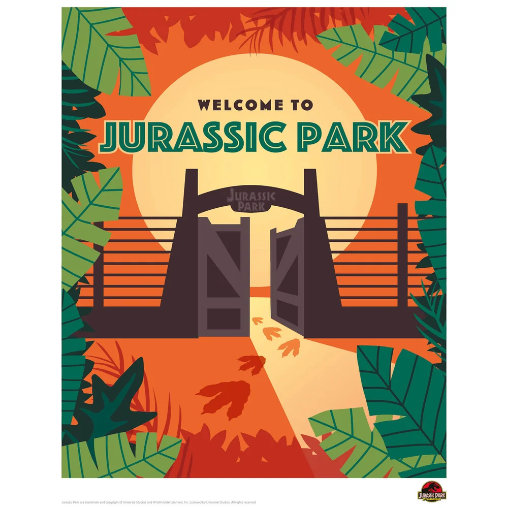Jurassic Park 'Welcome to Jurassic Park' Limited Edition Art Print Bild 1
