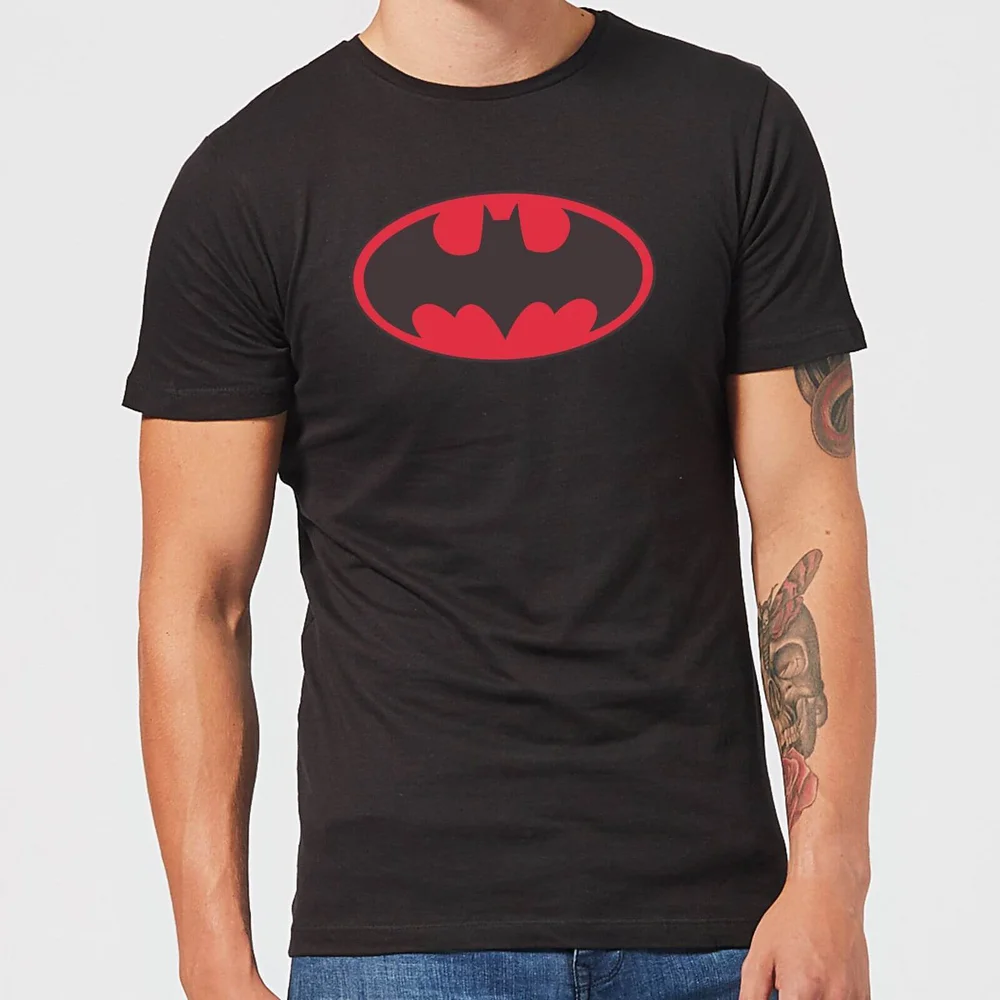 Batman Rot Logo T-Shirt - Schwarz - XL Bild 1