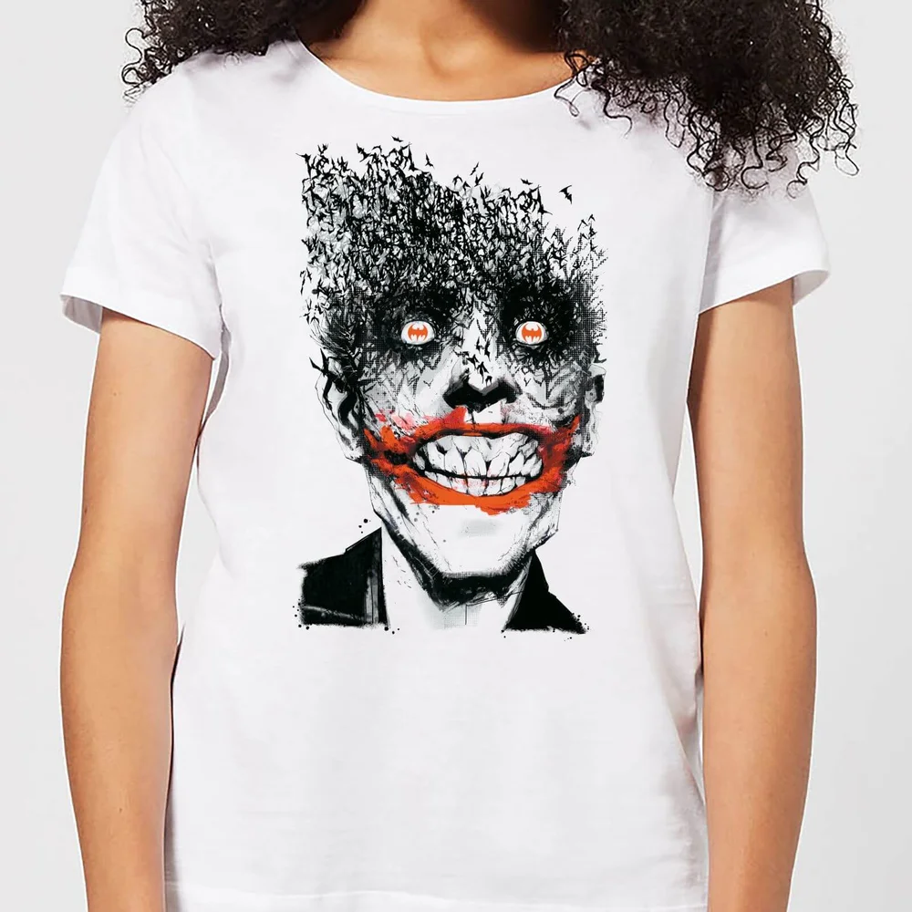 Batman Joker Face Of Bats Damen T-Shirt - Weiß - S Bild 1