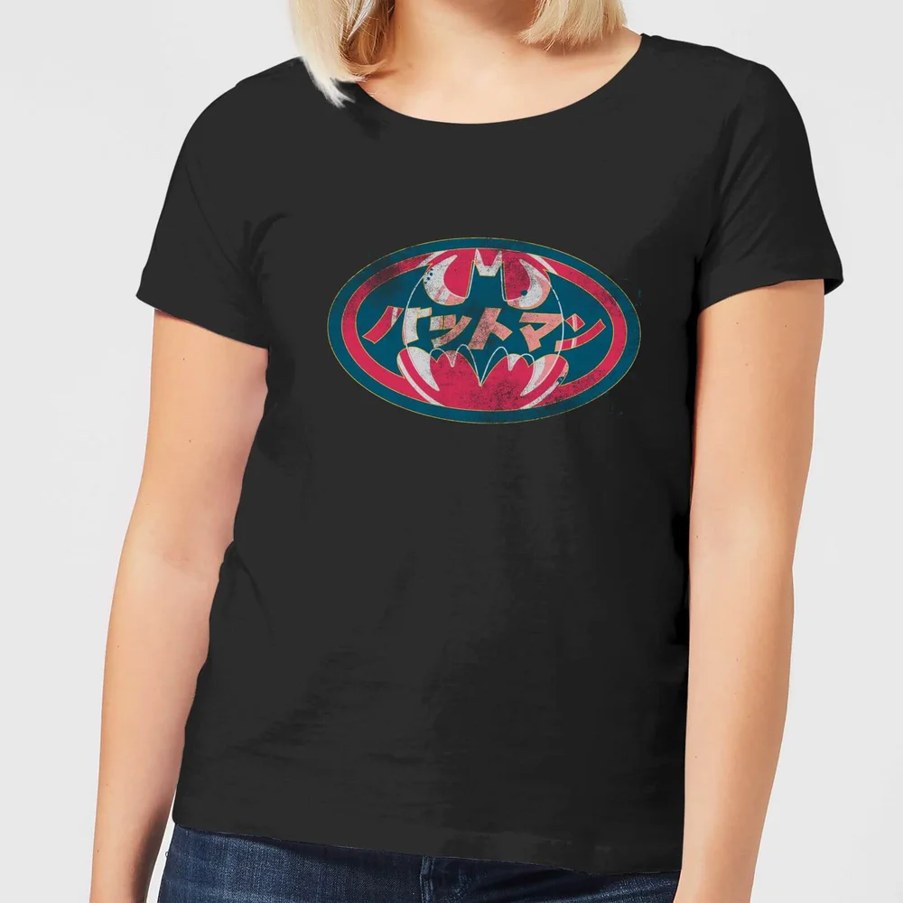 Batman Japanisches Logo Damen T-Shirt - Schwarz - S Bild 1