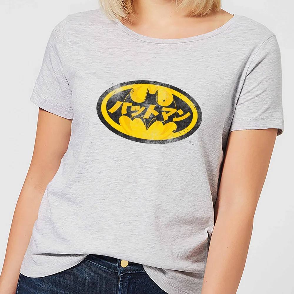 Batman Japanisches Logo Damen T-Shirt - Grau - S Bild 1