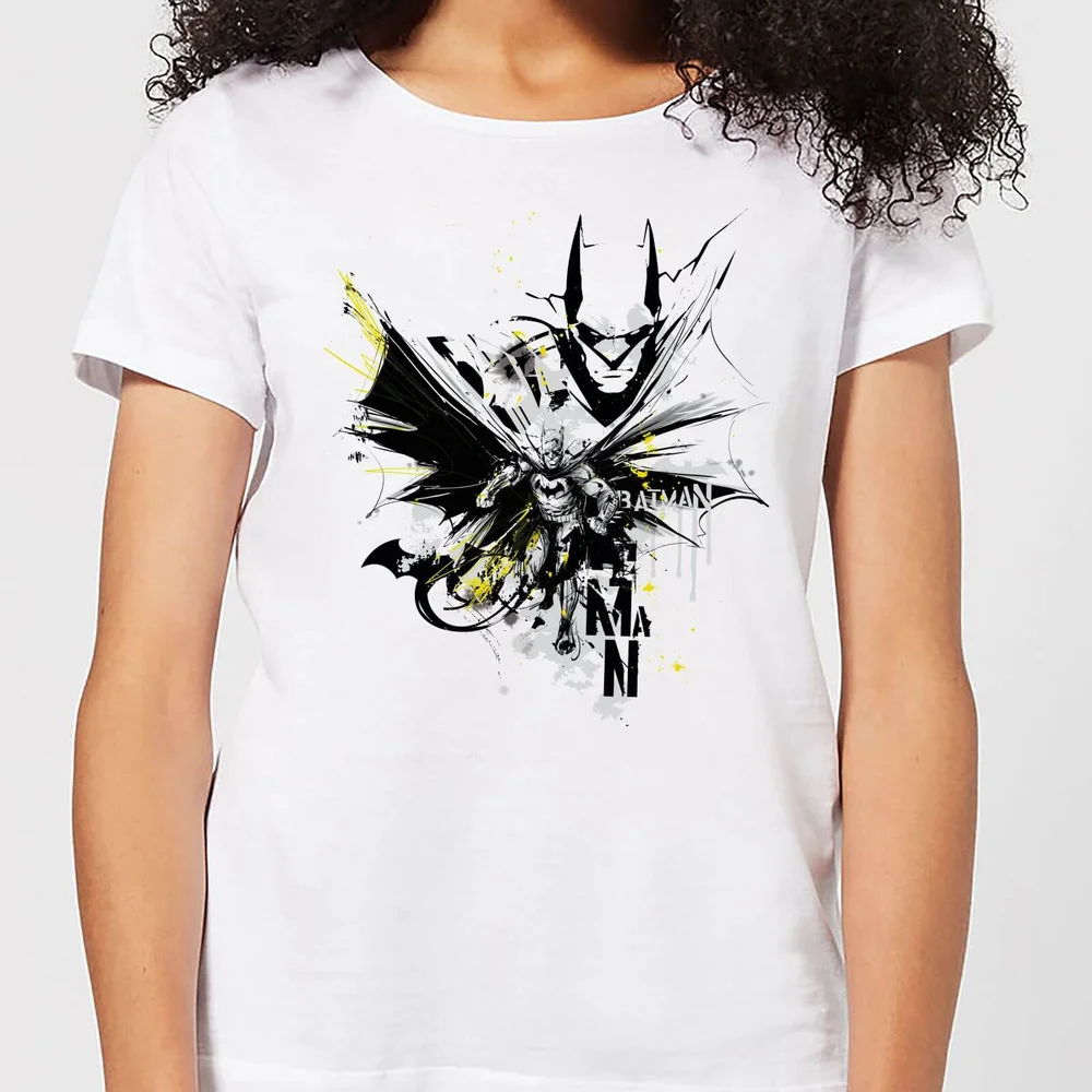 Batman Batface Splash Damen T-Shirt - Weiß - S Bild 1