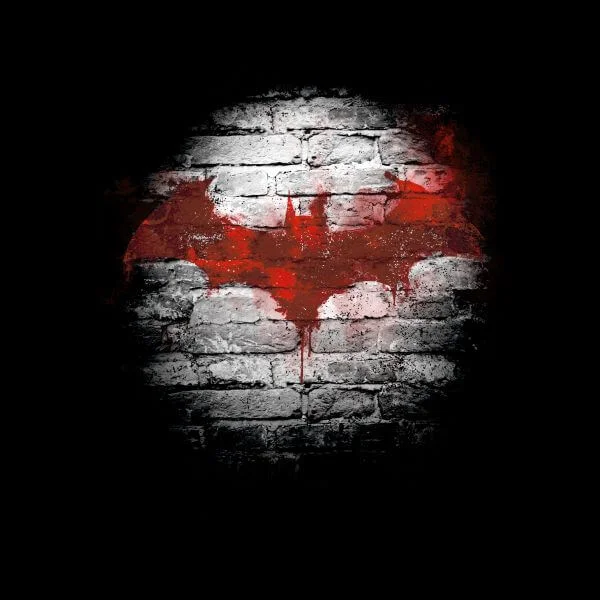 Batman Logo Wall Damen T-Shirt - Schwarz