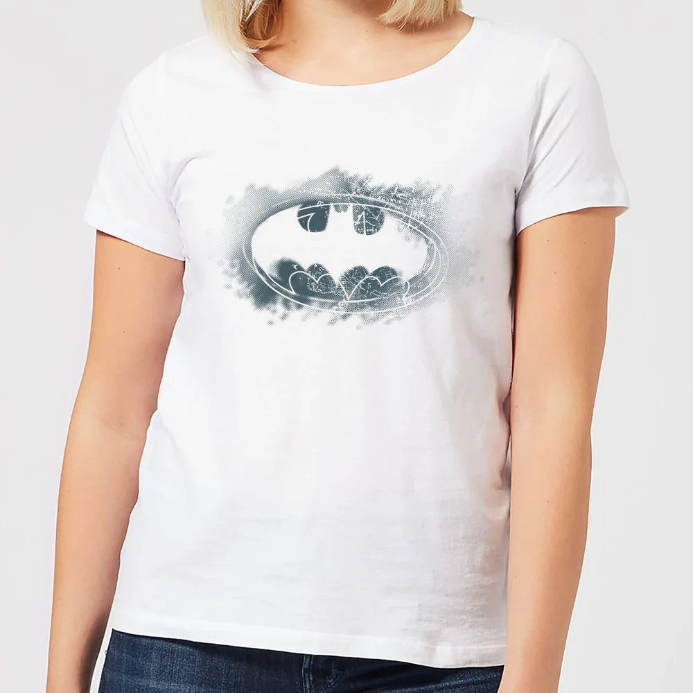 Batman Spray Logo Damen T-Shirt - Weiß - S Bild 1
