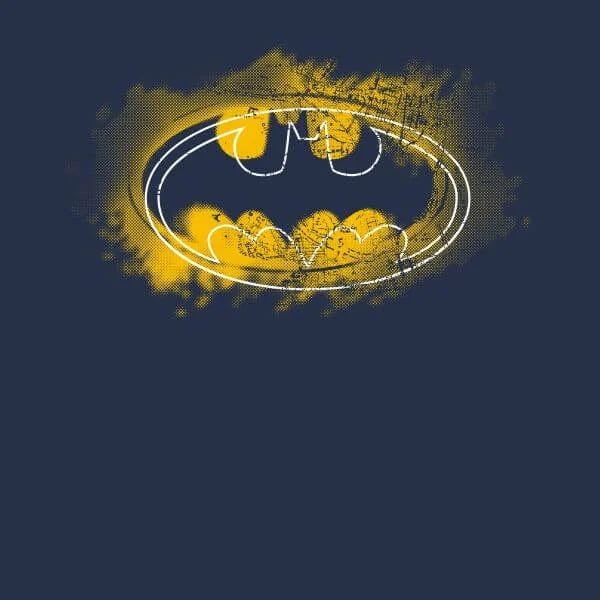 Batman Spray Logo Damen T-Shirt - Navy Blau Blau