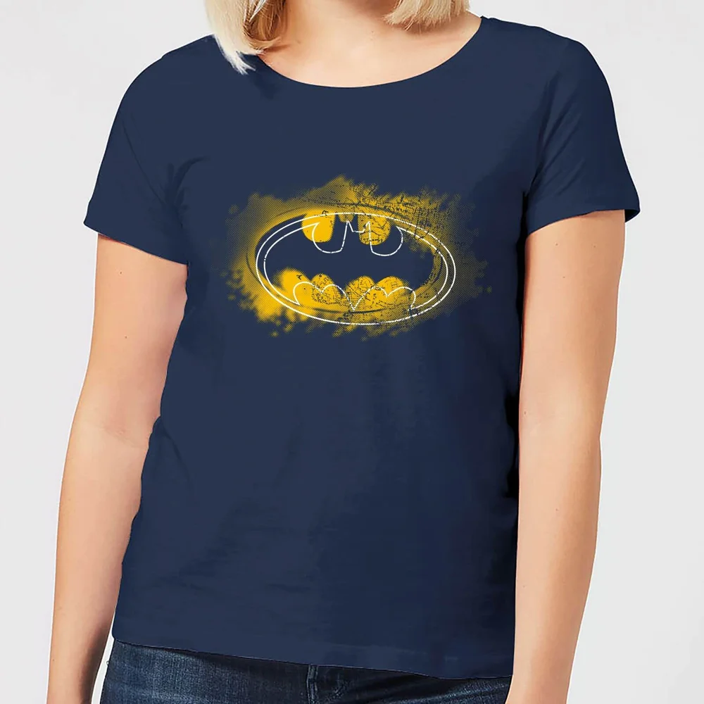 Batman Spray Logo Damen T-Shirt - Navy Blau Blau - S Bild 1