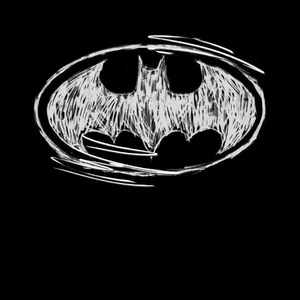 Batman Sketch Logo Damen T-Shirt - Schwarz