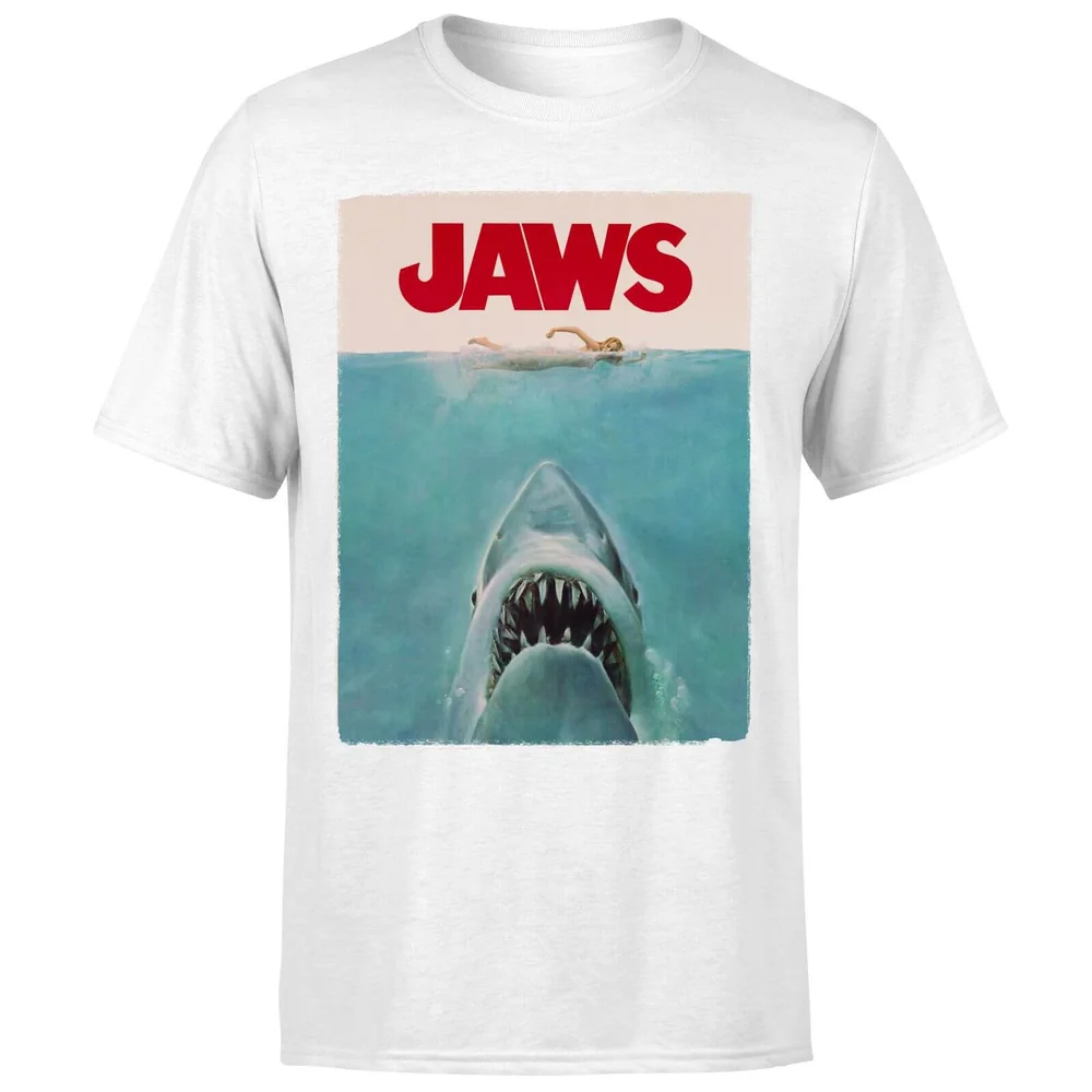 Der Weiße Hai Classic Poster T-Shirt - Weiß - S Bild 1