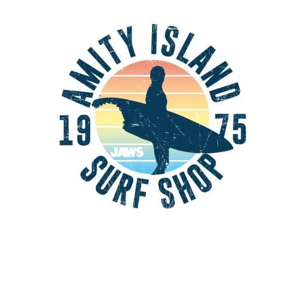 Der Weiße Hai Amity Surf Shop Damen T-Shirt - Weiß