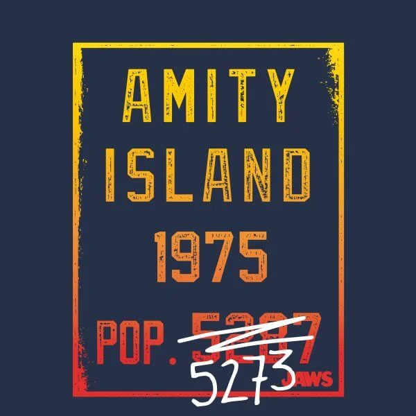 Der Weiße Hai Amity Population Damen T-Shirt - Blau