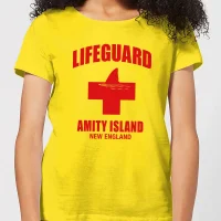 Der Weiße Hai Amity Island Lifeguard Damen T-Shirt - Gelb - undefined undefined