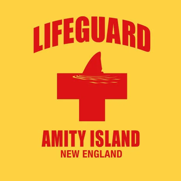 Der Weiße Hai Amity Island Lifeguard Damen T-Shirt - Gelb