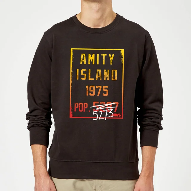 Der Weiße Hai Amity Population Pullover - Schwarz
