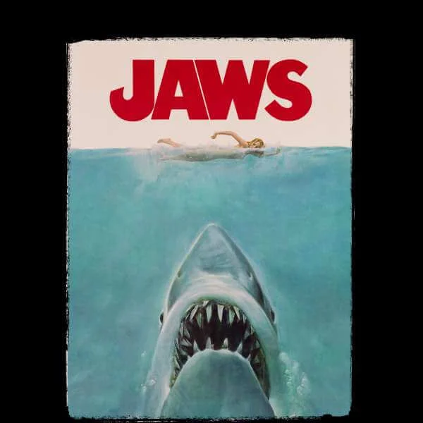 Der Weiße Hai Classic Poster Pullover - Schwarz