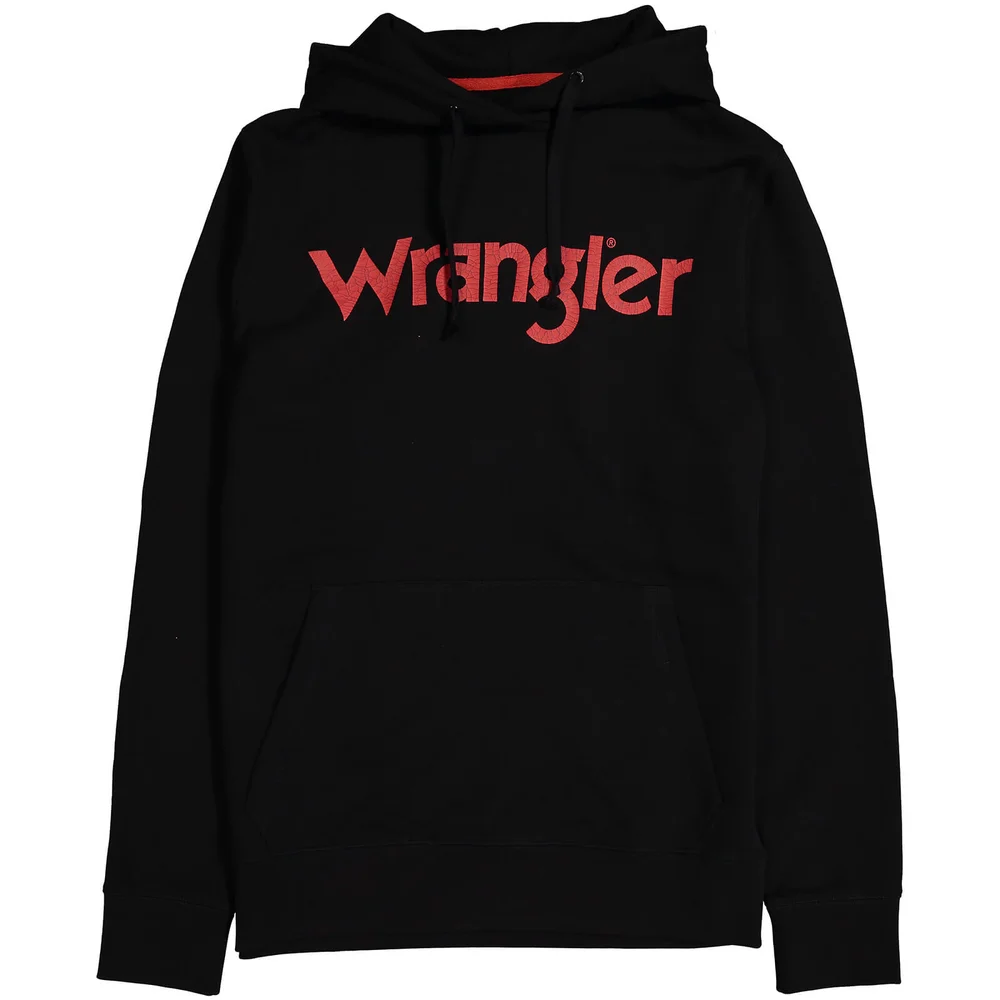 Wrangler Men's Logo Hoody - Black - S - Schwarz Bild 1