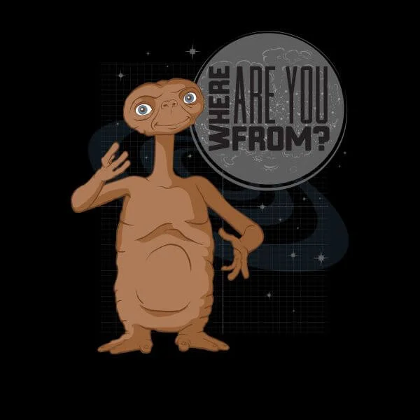 ET Where Are You From Damen T-Shirt - Schwarz