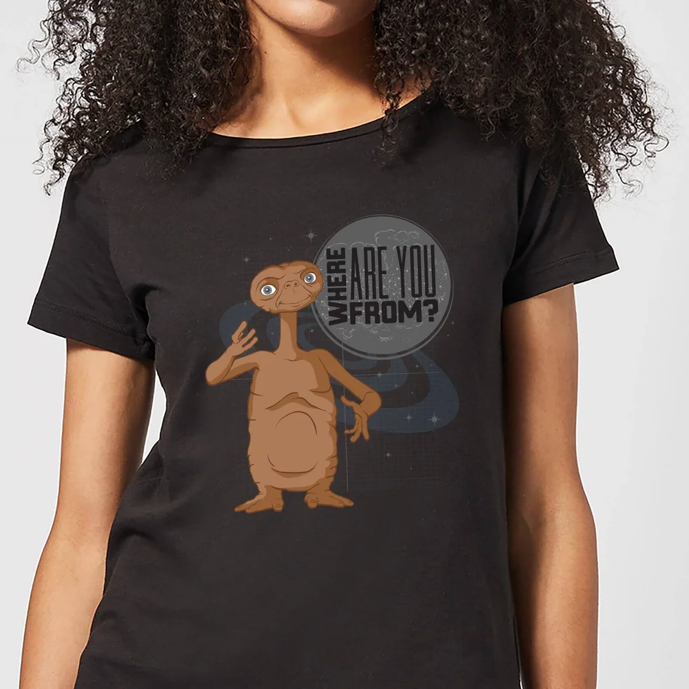 ET Where Are You From Damen T-Shirt - Schwarz - S Bild 1