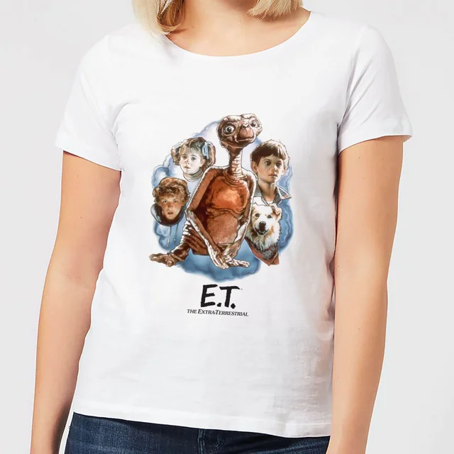 ET Painted Portrait Damen T-Shirt - Weiß