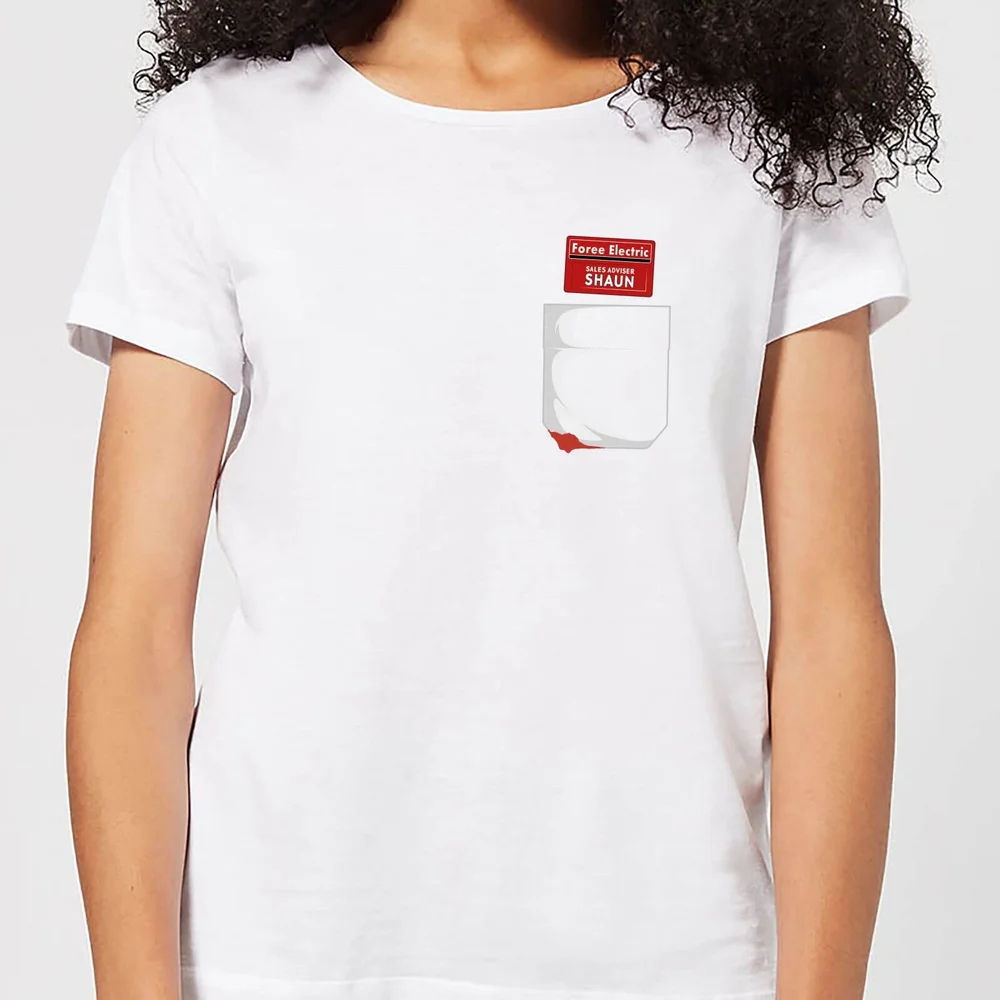 Shaun Of The Dead You've Got Red On You Pocket Women's T-Shirt - White - S Bild 1