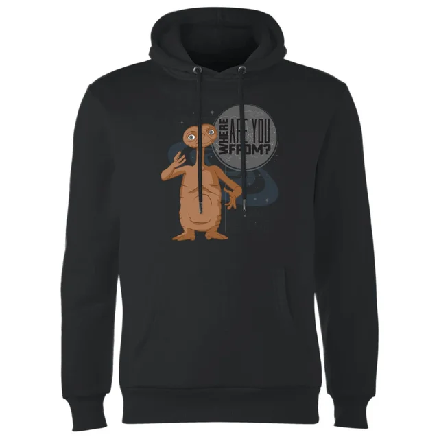 ET Where Are You From Kapuzenpullover - Schwarz