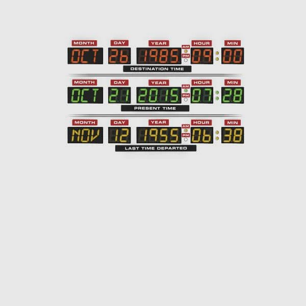 Zurück In Die Zukunft Destination Clock Damen T-Shirt - Grau