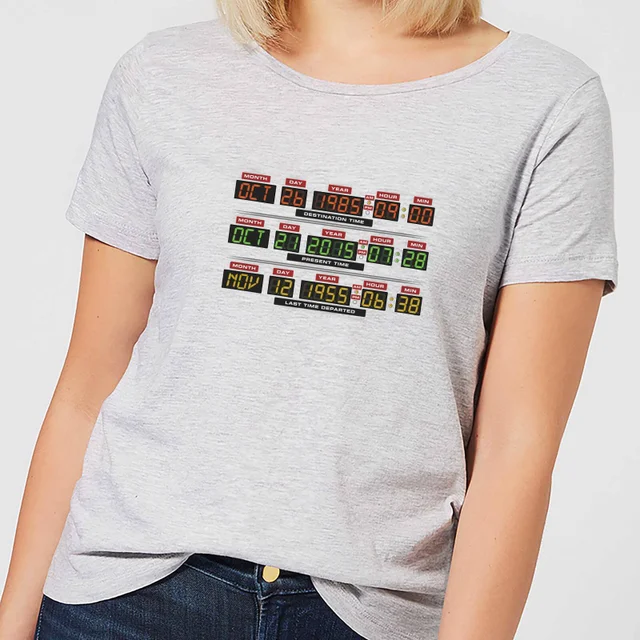 Zurück In Die Zukunft Destination Clock Damen T-Shirt - Grau
