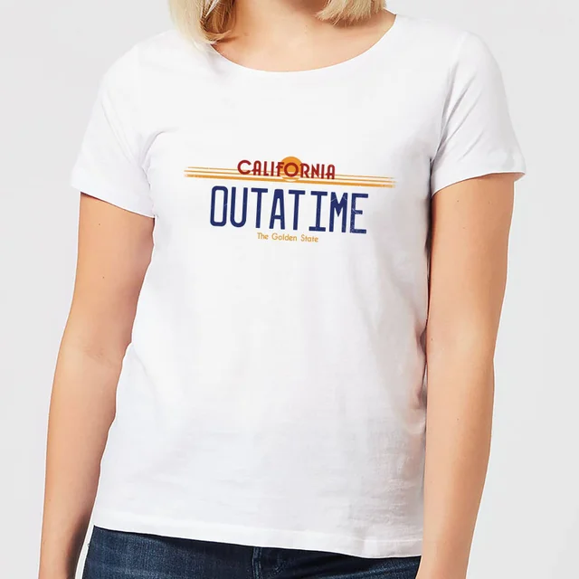 Zurück In Die Zukunft Outatime Plate Damen T-Shirt - Weiß