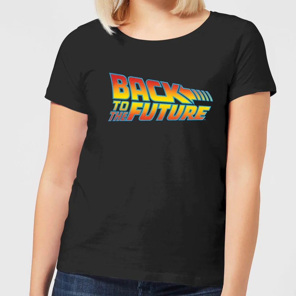 Zurück In Die Zukunft Classic Logo Damen T-Shirt - Schwarz - S Bild 1