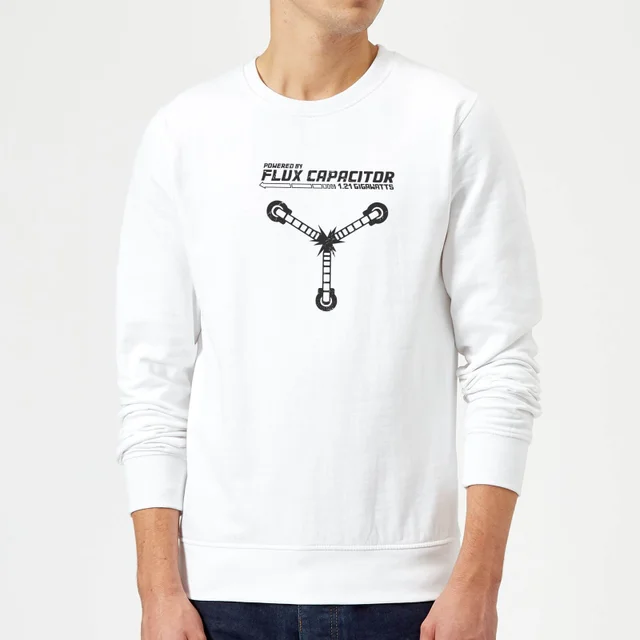 Zurück In Die Zukunft PoweRot By Flux Capacitor Pullover - Weiß