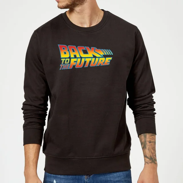 Zurück In Die Zukunft Classic Logo Pullover - Schwarz