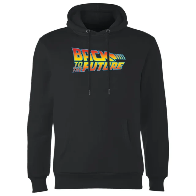 Zurück In Die Zukunft Classic Logo Kapuzenpullover - Schwarz