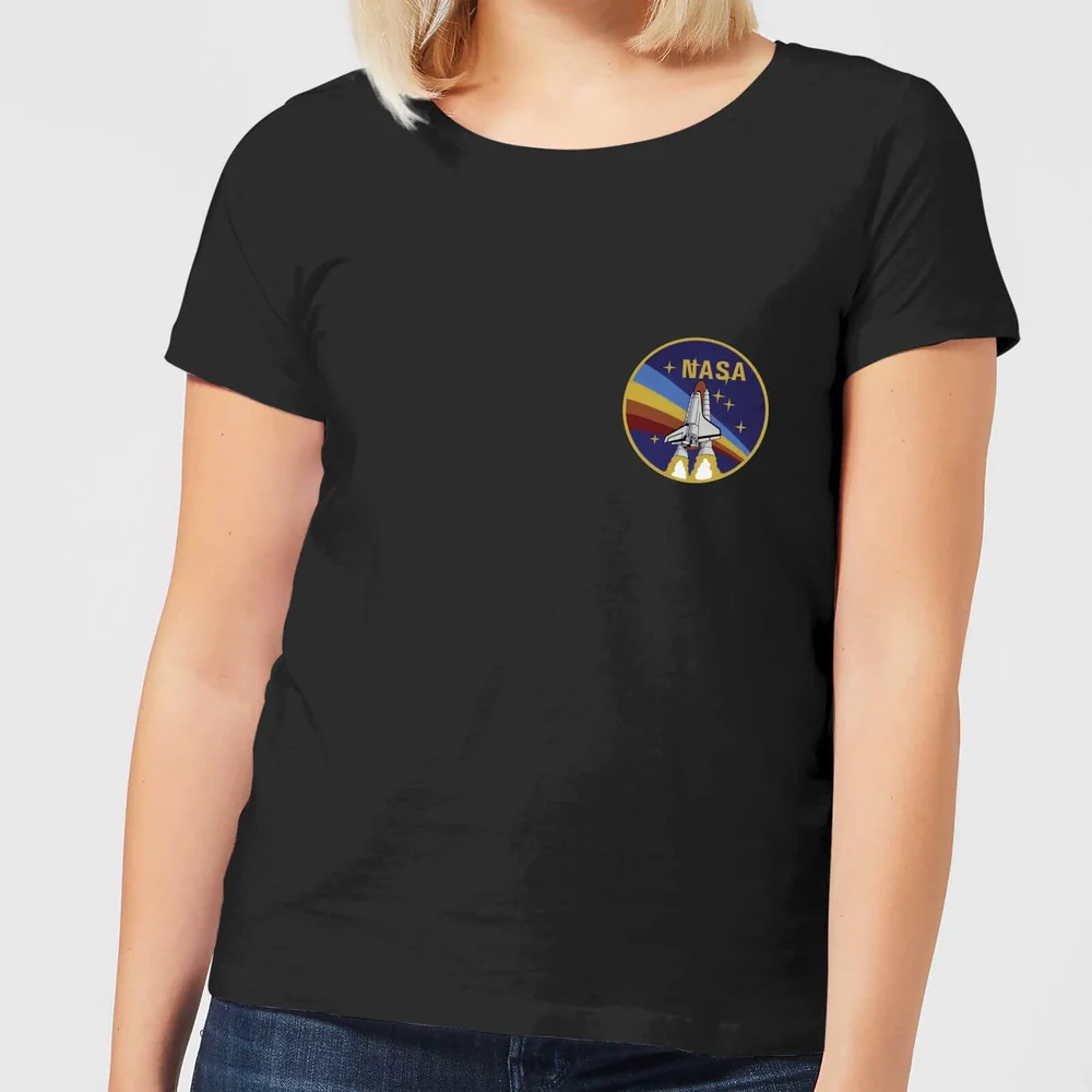 NASA Vintage Rainbow Shuttle Damen T-Shirt - Schwarz - S Bild 1