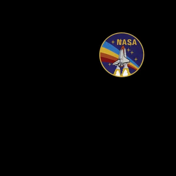 NASA Vintage Rainbow Shuttle Damen T-Shirt - Schwarz