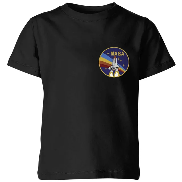 NASA Vintage Rainbow Shuttle Kinder T-Shirt - Schwarz