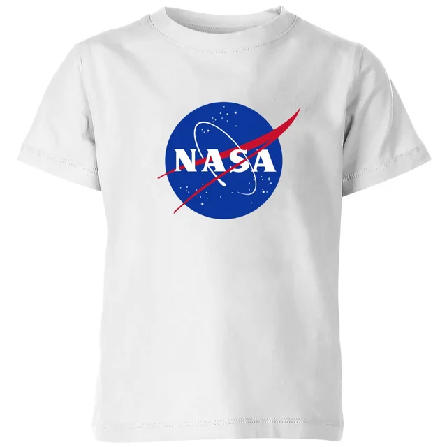 NASA Logo Insignia Kinder T-Shirt - Weiß