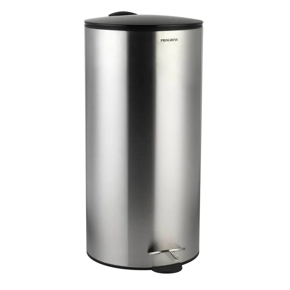 Progress Round Stainless Steel 30L Pedal Bin - Black Bild 1