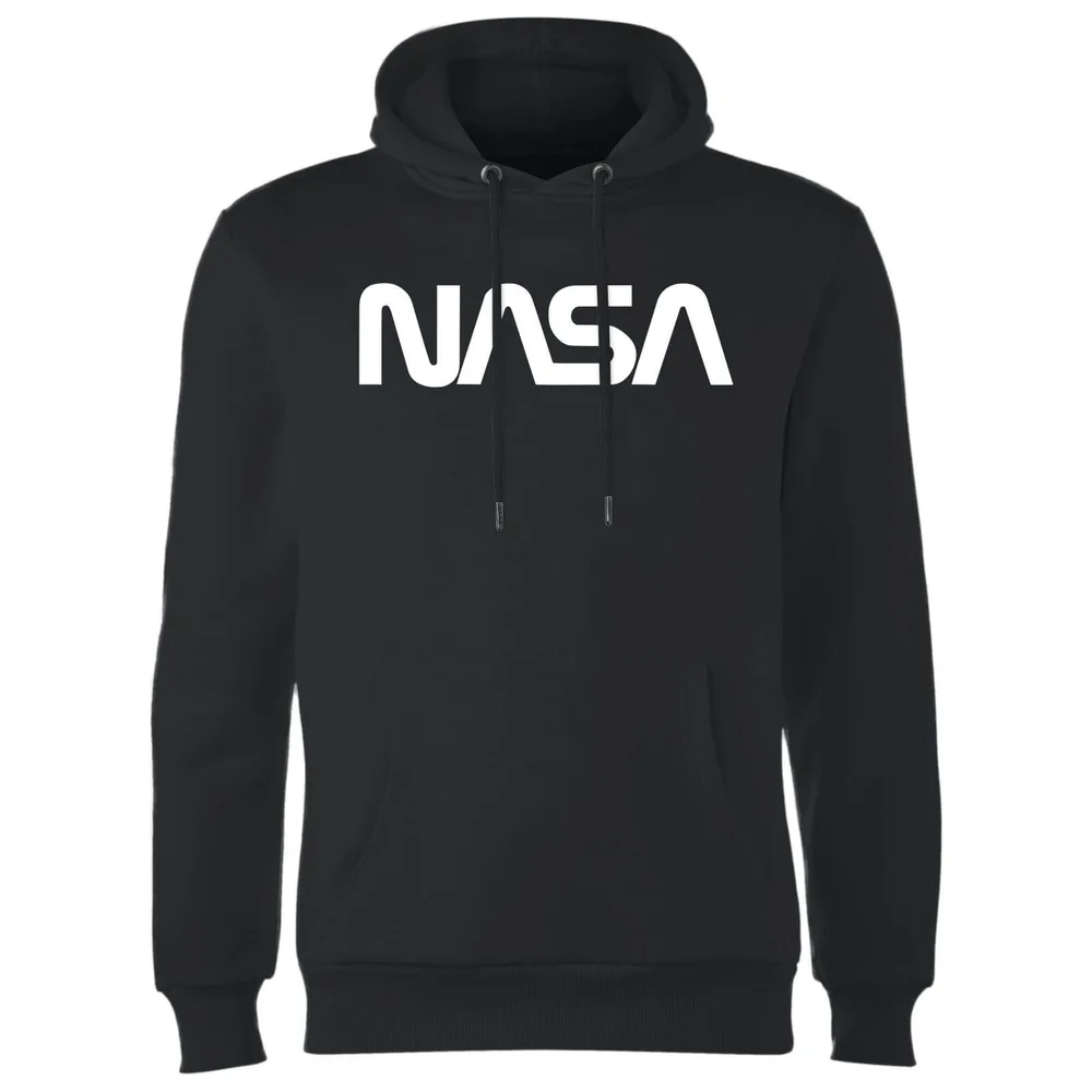 NASA Worm Weiß Logotype Hoodie - Schwarz - S Bild 1