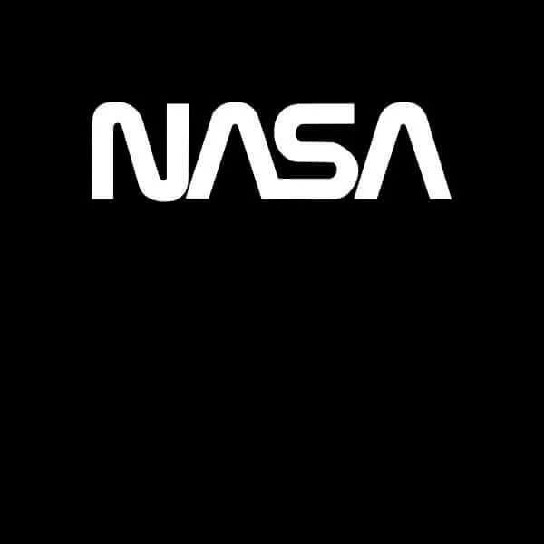 NASA Worm Weiß Logotype Sweatshirt - Schwarz