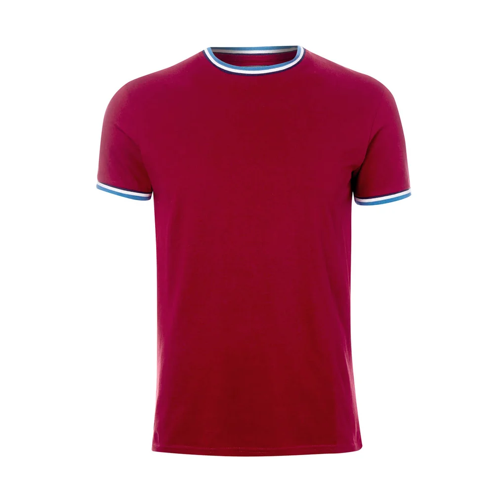Broken Standard Men's Sacombe Tipped T-Shirt - Rich Red - S - Rot Bild 1