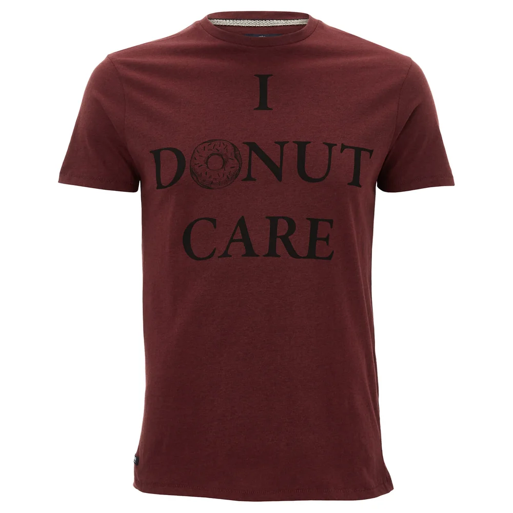 Threadbare Men's Donut Care T-Shirt - Deep Plum Marl - S - Violet Bild 1