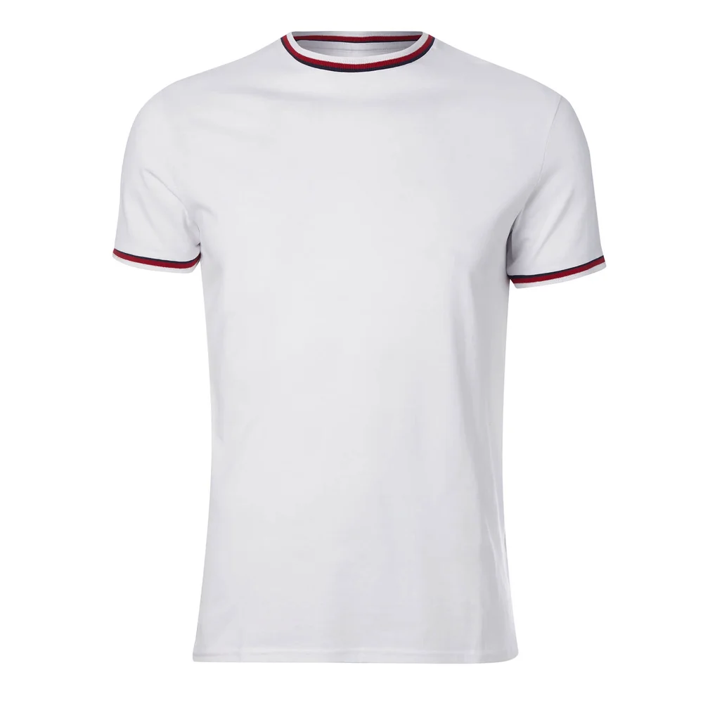 Broken Standard Men's Sacombe Tipped T-Shirt - White - S - Weiß Bild 1