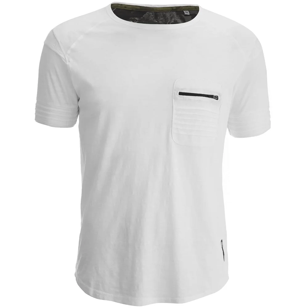 Ringspun Men's Gilera Zip Pocket T-Shirt - White - S - Weiß Bild 1