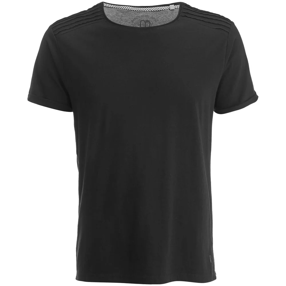 Ringspun Men's Snatch Ribbed Shoulder T-Shirt - Black - S - Schwarz Bild 1